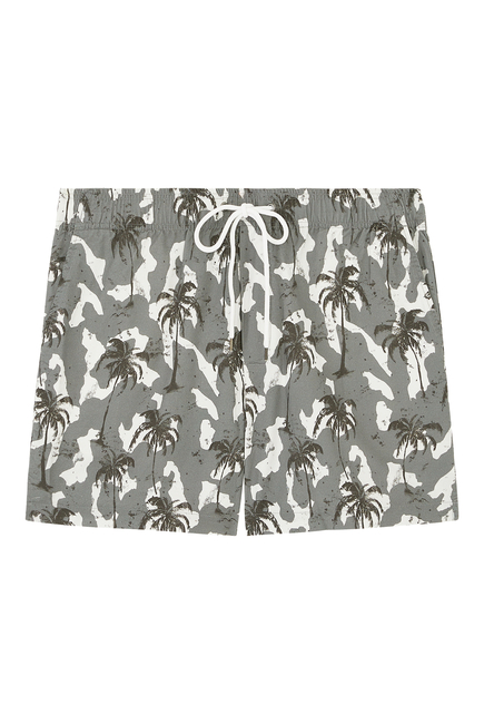 Camo Palm Print Shorts